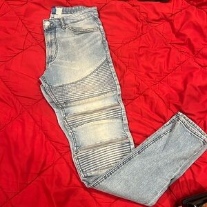Biker skinny jeans